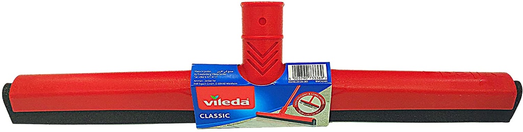 Vileda Classic Floor Wiper with Stick, 42 cm, red