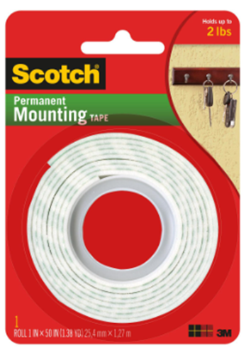 3M Scotch Heavy Duty1&quot; X 50&quot; White