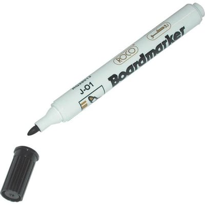 Roco Whiteboard Marker 1.5 - 3 mm Chisel Tip, Black