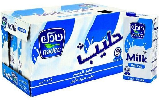 [60103003] Nadec Milk Full-Fat 12X1Ltr