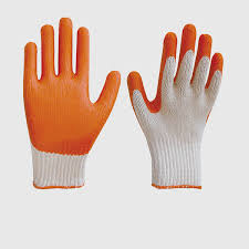 [60202267] Safety Cotton Gloves With Rubber 1x10x25