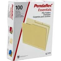 [60401042] Pendaflex Folder A4 1/5 Cut Box / 100 Off White