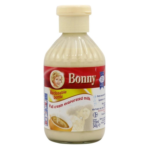 [60103081] Bonny Bottle Evaporated Milk 12x340 Gm