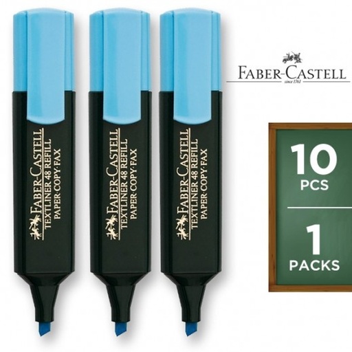[60401052] Faber-Castell Highlighter Blue 10Pcs