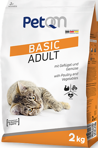 [60501004] Cat PetQM Basic Adult With Poultry &amp; Vegetables 2 KG