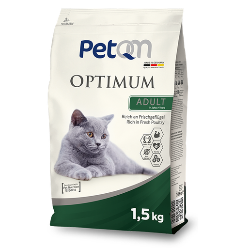 [60501006] Cat PetQM Optimum Adult With Fresh Poultry 1.5 KG