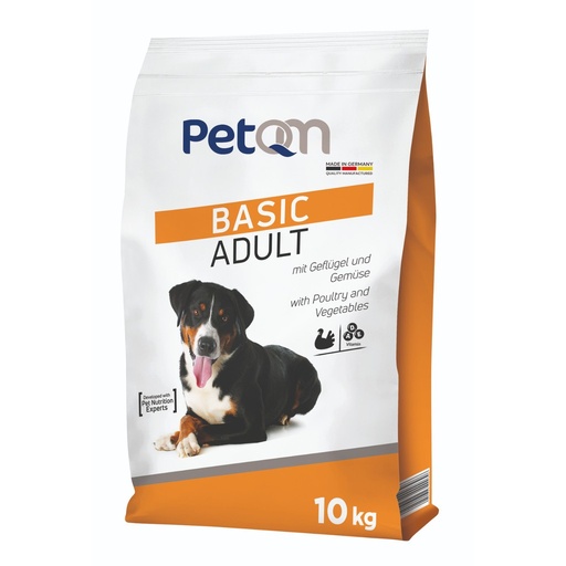 [60501012] Dog petQM Basic Adult With Poultry &amp; Vegetables 10KG