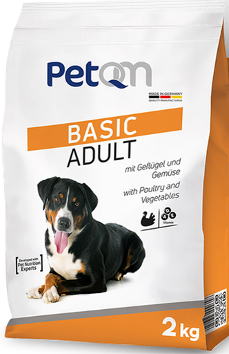[60501014] Dog petQM Basic Adult With Poultry &amp; Vegetables 2KG