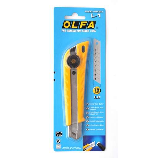 [60401176] OLFA Cutter 1.8mm L-1 Yellow